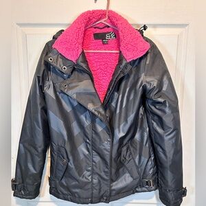 Fox Women's Jacket with Vibrant Pink Interior